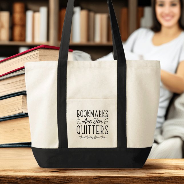 Bookmarks Are For Quitters Personalised Book Club Tote Bag (Creator Uploaded)