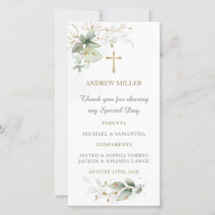 Bookmarks Baptism Prayer Card