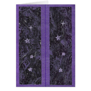 Bookmarks Purple Starry Night Card