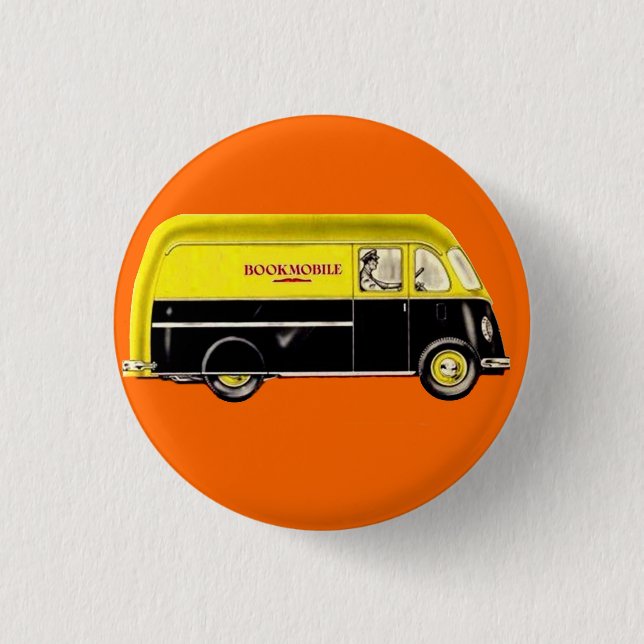 Bookmobile 3 Cm Round Badge (Front)