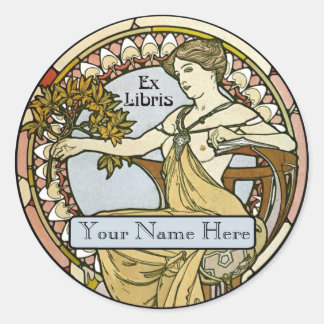 Bookplate Classic Round Sticker