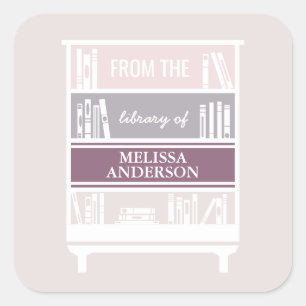 Bookplate From The Library Of Square Stickers