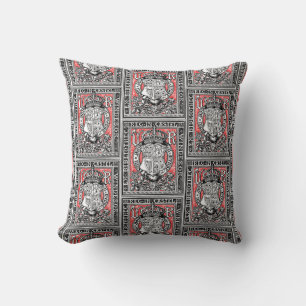 Bookplate Queen Victoria at Windsor Castle Cushion
