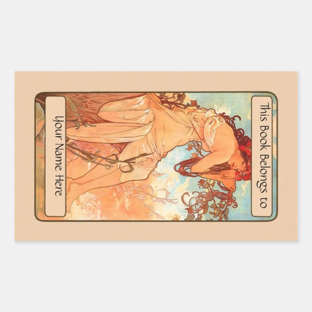 Bookplate Rectangular Sticker (Front)