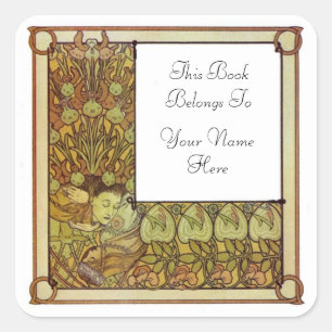 Bookplate Square Sticker