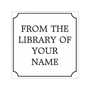 Bookplate With Simple Frame Self-inking Stamp