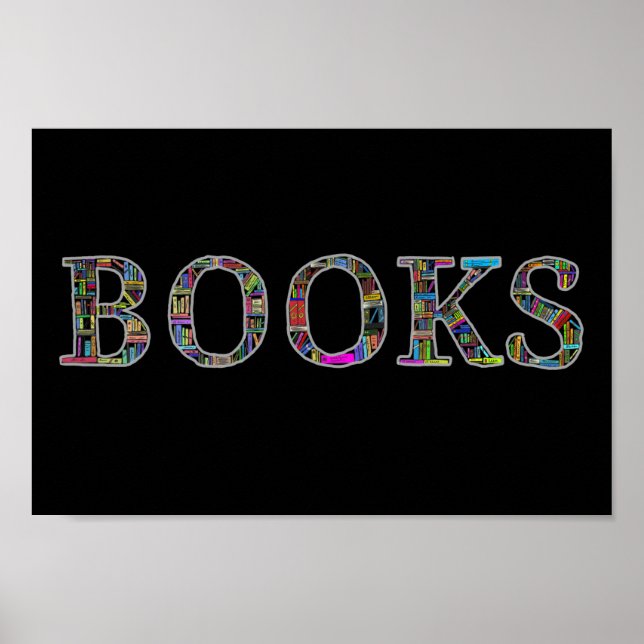 Books: a design for book lovers poster (Front)
