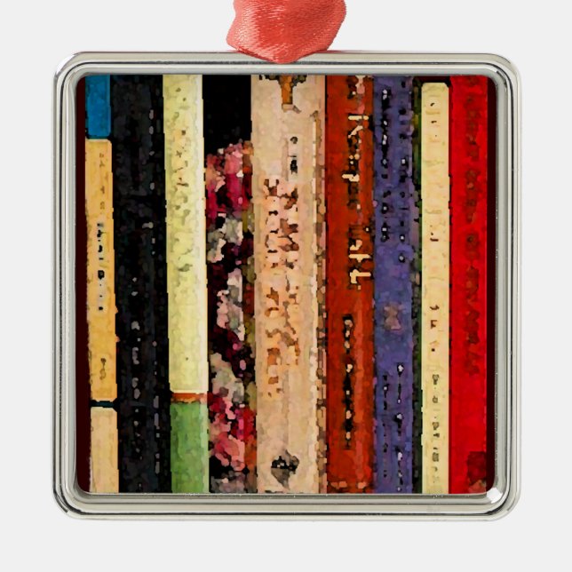 Books Abstract Metal Tree Decoration (Front)