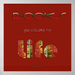 Books Add Colours Poster