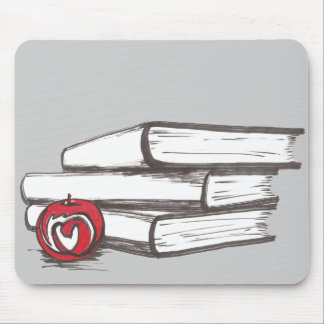 Books + An Apple | Customisable Mouse Pad