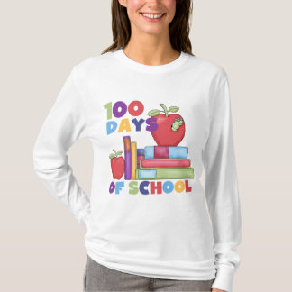 Books and Apples 100 Days of School Tshirts
