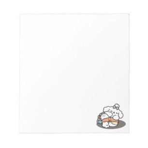 Books and Barks – Cute Sleepy Dog Reading Design Notepad