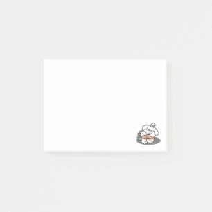 Books and Barks – Cute Sleepy Dog Reading Design Post-it Notes