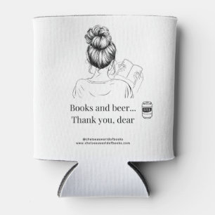 Books and Beer- Beer Koozie