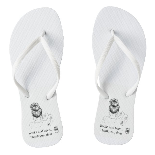 Books and Beer Flipflops (Footbed)