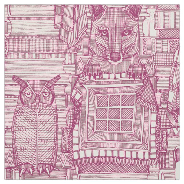 books and blankies cherry pearl fabric (Swatch)
