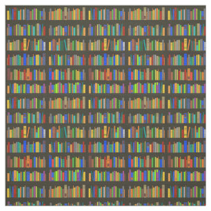 Books and Bookshelves Design Fabric