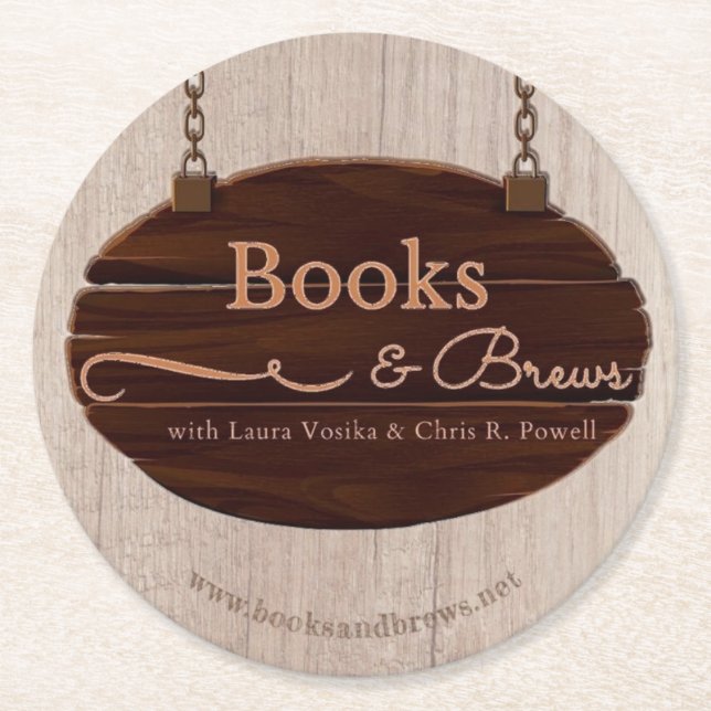 Books and Brews Coaster (Front)