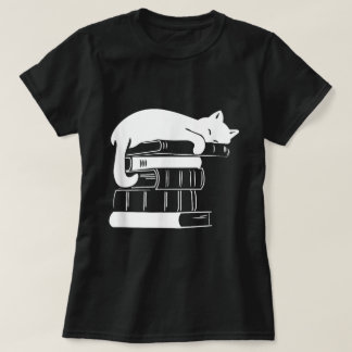 Books And Cats Cat Lover Cat Mum Book Lovers T-Shirt
