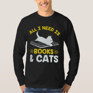 Books and Cats   Pet Owner Cats Animal Cat Owner T-Shirt