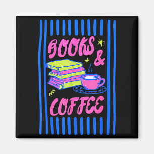 Books and coffee bookish bookworm reading book magnet