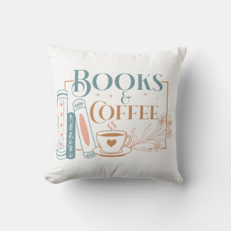 Books And Coffee Cushion