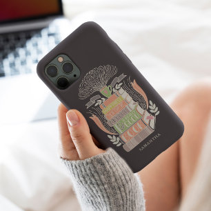 Books and Coffee Lover in Pastel Colours iPhone 15 Case