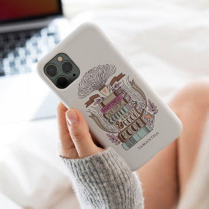 Books and Coffee Lover Personalised iPhone 15 Plus Case