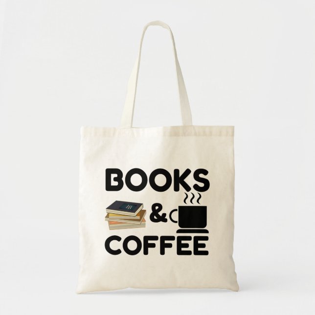 Books And Coffee Tote Bag (Front)