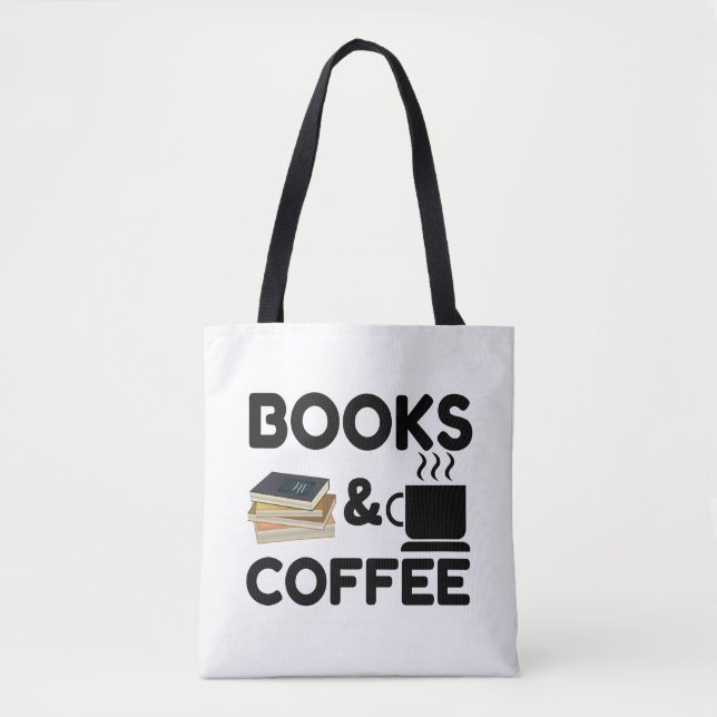 Books And Coffee Tote Bag (Front)