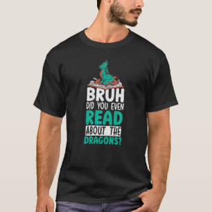 Books And Dragons Bookworm Reading T-Shirt