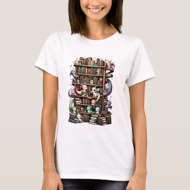 Books and Dragons T-Shirt (Front)