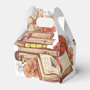 Books And Flowers Gable Favour Box