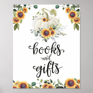 Books and Gifts Greenery Baby Shower Sign