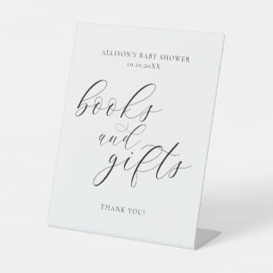 Books and gifts simple modern minimalist  pedestal sign