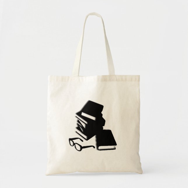 Books and Glasses Tote Bag (Front)