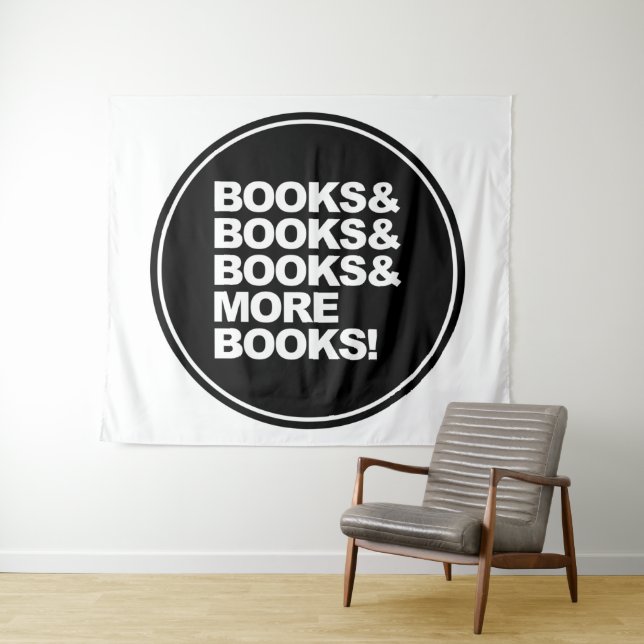 Books and more books tapestry (In Situ (Horizontal))