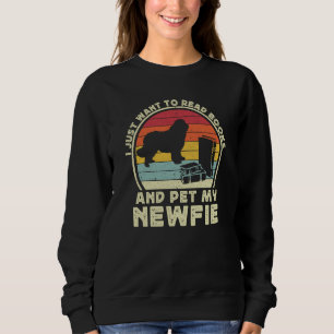 Books And Newfie For Men Women Newfoundland Dog Da Sweatshirt