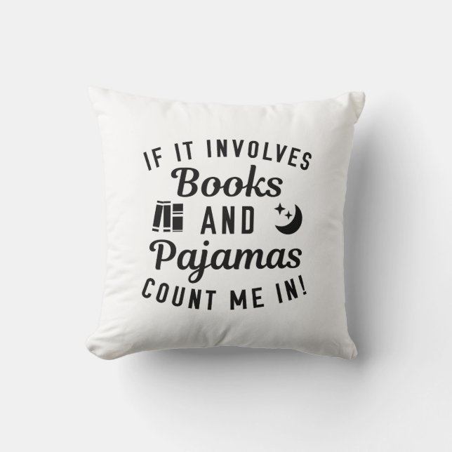 Books And Pyjamas Cushion (Front)