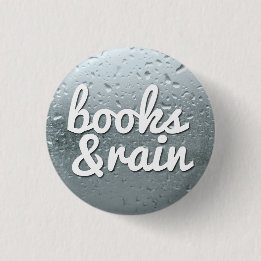 Books and Rain 3 Cm Round Badge