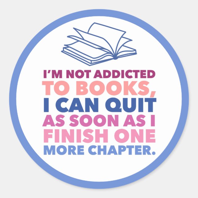 Books and Reading Classic Round Sticker (Front)