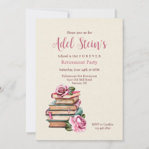 Books and Roses Invitation