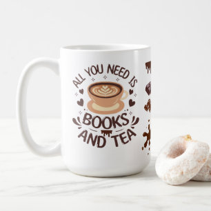 Books and Tea Cozy Reader Graphic Coffee Mug