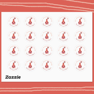 Books and Vase Classroom Library Round Sticker