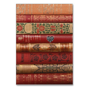 Books are Beautiful Book Spines Bookmark - Table Number