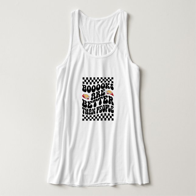 "Books Are Better Than People" Funny Introvert Singlet (Design Front)