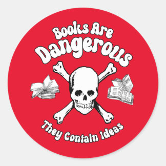 Books are Dangerous Classic Round Sticker