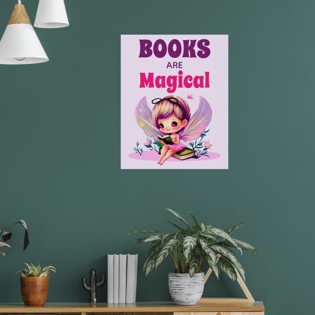 Books Are Magical Reading Poster (Living Room 1)