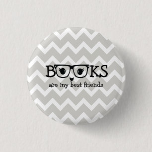 Books are my best friends 3 cm round badge