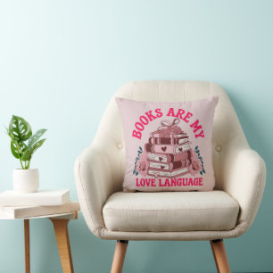 Books are my love language cushion